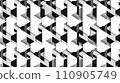 Geometric pattern background material wallpaper_black and white 110905749