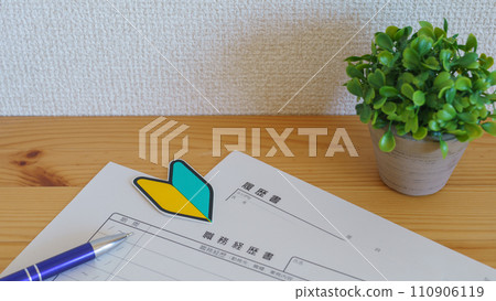 簡歷和初學者標記 缺乏經驗的申請圖片 簡歷和初學者標記 缺乏經驗的申請圖片 110906119