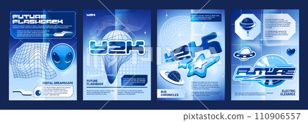 Y2k vibe space banners set 110906557