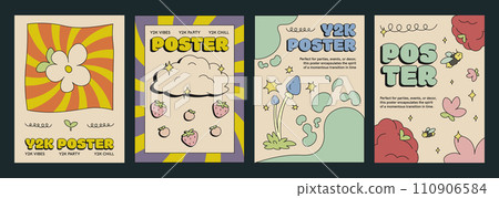 Retro groovy y2k poster 110906584