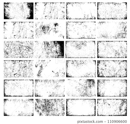 Vintage Grunge Frame - distressed texture - Scratched Wall Elegance, set of 24 110906600