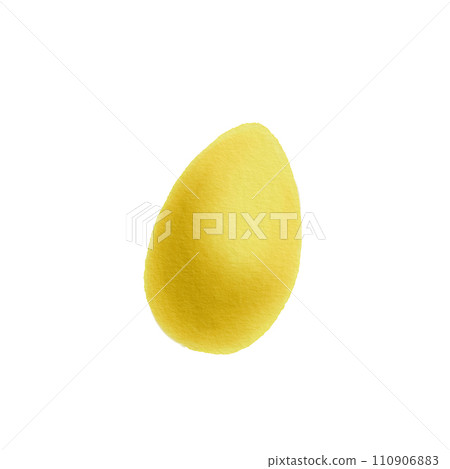Watercolor illustration Easter yellow egg. Hand painted graphic drawing, cutout clip art elements for creative design, card, stickers, package. Watercolor illustration Easter yellow egg. Hand painted graphic drawing, cutout clip art elements for creative design, card, stickers, package. 110906883