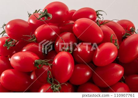 Ripe cherry tomatoes Aiko close-up 110907761