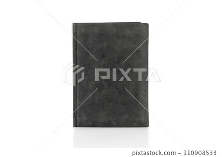 close up of a blank velour fluffy notebook on white background with clipping path 110908533