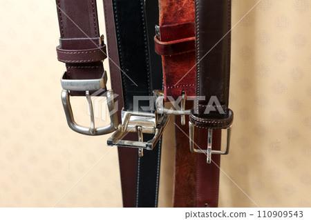 belt, buckle, used, old, deteriorated, leather, clothing, garment, leather, fashion, man, male 110909543