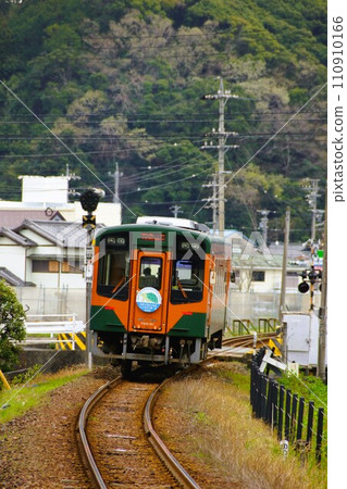 Scenery of Tenryu Hamanako Railway near Futamata Honmachi Station (rail bus diesel car) 110910166