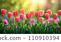 [AI generated image/AI illustration] Sparkling tulips 110910394