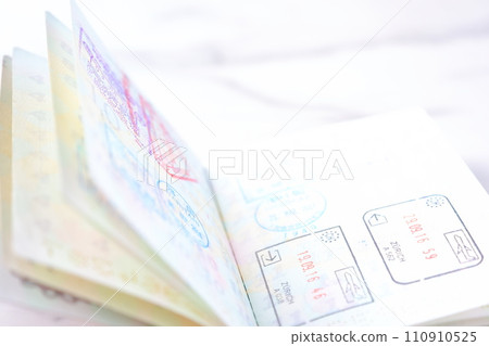 Japanese passport visa page Japanese passport visa page 110910525