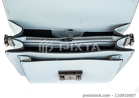 top view of open empty women lady bag isolated on white background top view of open empty women lady bag isolated on white background 110910807