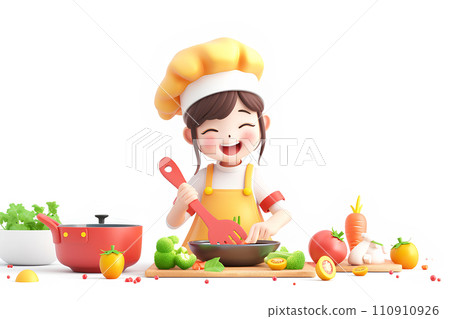 女孩做飯(3D) 女孩做飯(3D) 110910926