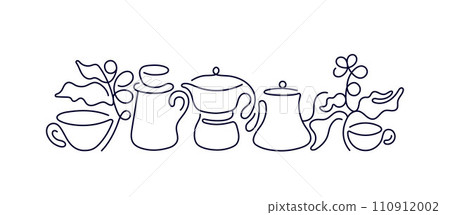 Coffee making. Abstract line vector logo for cafe Coffee making. Abstract line vector logo for cafe 110912002