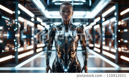Image of a cyborg in a futuristic setting 110912031
