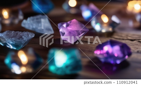 Close up picture of magic crystals 110912041