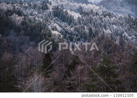 A mountain covered in light snow [Hakuba Village, Kitaazumi District] 110912105