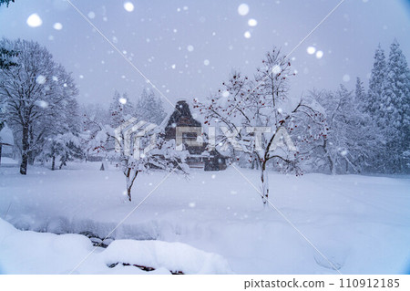 [World Heritage] Heavy snowfall in Shirakawa-go [Gifu Prefecture] 110912185