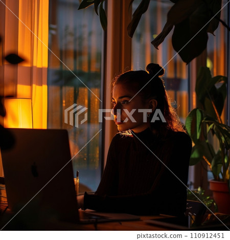 Freelance man working in front of the computer Freelance man working in front of the computer 110912451