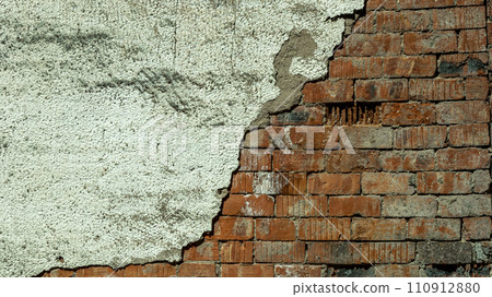 old red brick wall with destruction backgrounds, textures 110912880