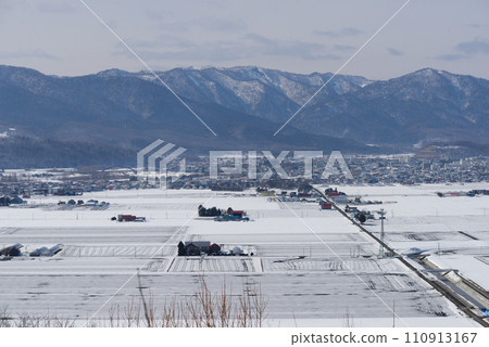 Furano city scenery in March Furano city scenery in March 110913167