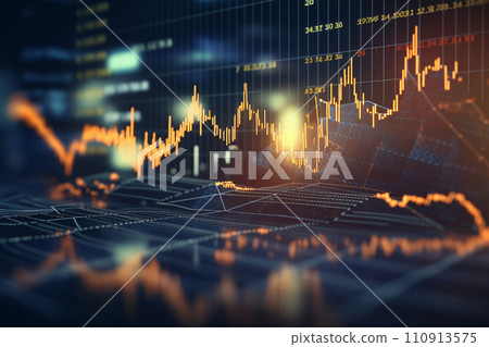 Charts of stock prices and financial data 110913575