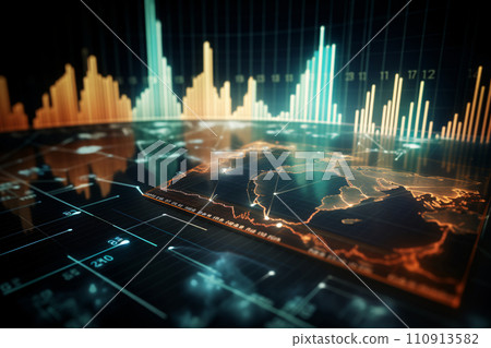Charts of stock prices and financial data 110913582