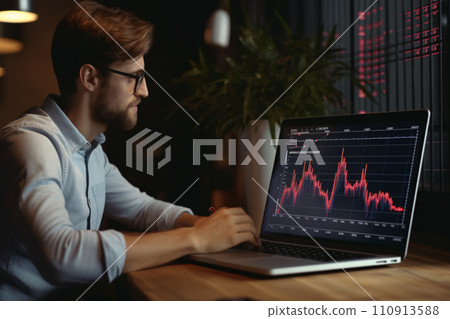 Charts of stock prices and financial data 110913588