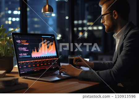 Charts of stock prices and financial data Charts of stock prices and financial data 110913596