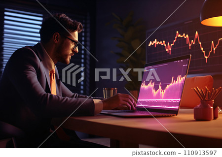 Charts of stock prices and financial data Charts of stock prices and financial data 110913597