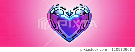 St Valentines day, wedding banner with red heart on abstract background drawn in cybernetic style. For love sale banner, voucher.Copy space. Beautiful love background for valentines day greeting card. St Valentines day, wedding banner with red heart on abstract background drawn in cybernetic style. For love sale banner, voucher.Copy space. Beautiful love background for valentines day greeting card. 110913968