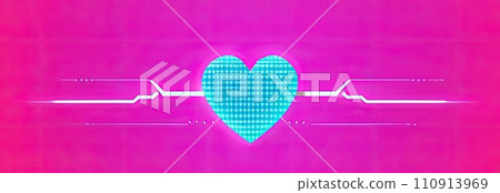 St Valentines day, wedding banner with red heart on abstract background drawn in cybernetic style. For love sale banner, voucher.Copy space. Beautiful love background for valentines day greeting card. St Valentines day, wedding banner with red heart on abstract background drawn in cybernetic style. For love sale banner, voucher.Copy space. Beautiful love background for valentines day greeting card. 110913969