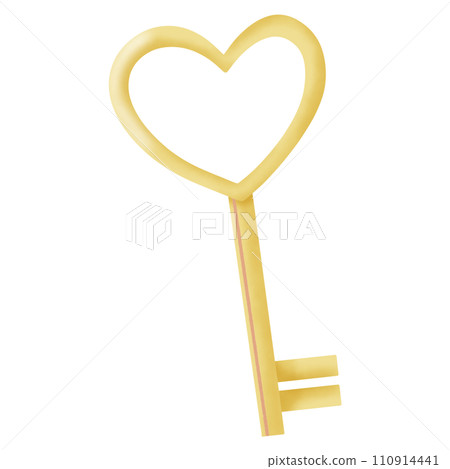 golden key isolated on white 110914441