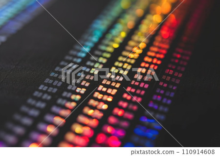 AI-generated content. Abstract Colourful Background, Data Transfer on cloud internet concept. Generative AI 110914608