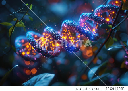 AI-generated content. DNA. Medical science concept. Generative AI 110914661