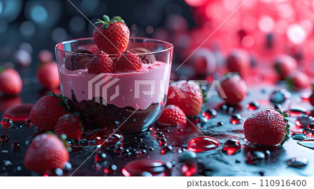 Neon Noir: Elegant Dessert Presentation Neon Noir: Elegant Dessert Presentation 110916400