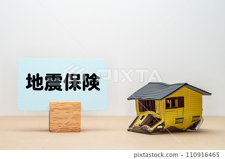 地震毀壞的房屋及地震保險文字素材 地震毀壞的房屋及地震保險文字素材 110916465