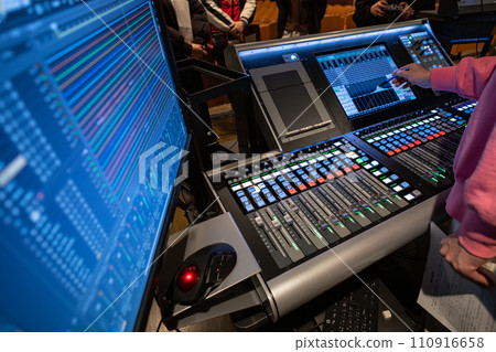 Theater stage sound equipment sound table Theater stage sound equipment sound table 110916658