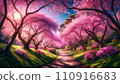 沐浴著清晨陽光的櫻花公園 110916683