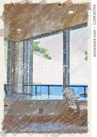 Cafe with sea view Cafe with sea view 110916704