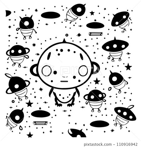doodle alien ufo space hand draw illustration sketch hand draw doodle alien ufo space hand draw illustration sketch hand draw 110916942
