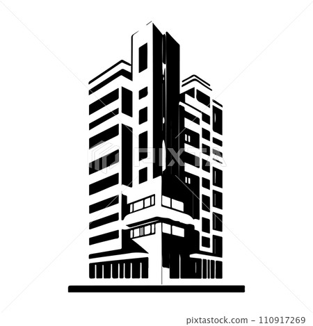 Building apartment illustration sketch hand draw Building apartment illustration sketch hand draw 110917269