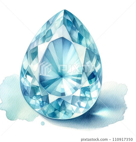 AI-generated image of Grandidierite painted with a watercolor touch 110917350