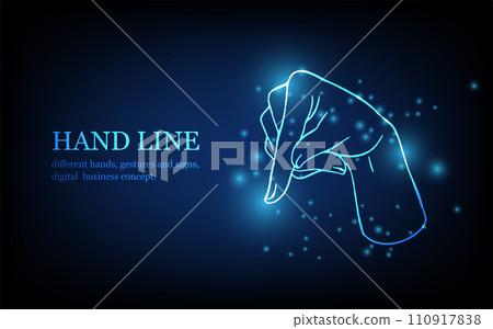Human hand line, different hands, gestures and signs, digital business concept, futuristic digital innovation background vector illustration. Human hand line, different hands, gestures and signs, digital business concept, futuristic digital innovation background vector illustration. 110917838