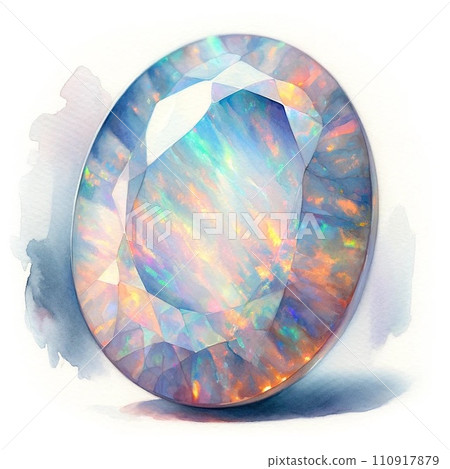 AI 生成的十月生日石蛋白石圖像,塗上水彩畫 AI 生成的十月生日石蛋白石圖像,塗上水彩畫 110917879