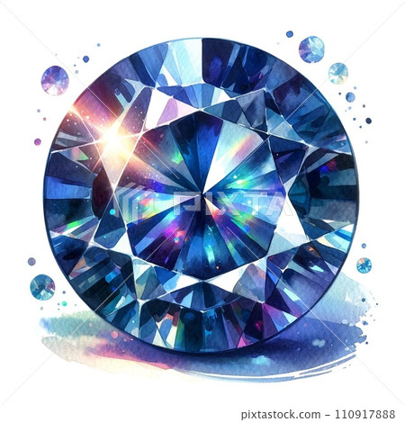 AI 生成的九月生日石藍寶石圖像,塗上水彩畫 AI 生成的九月生日石藍寶石圖像,塗上水彩畫 110917888