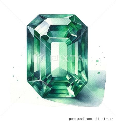 AI 生成的五月誕生石祖母綠圖像,帶有水彩畫風格 AI 生成的五月誕生石祖母綠圖像,帶有水彩畫風格 110918042