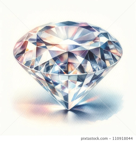 AI 生成的四月生日石鑽石圖像，以水彩畫法繪製 110918044