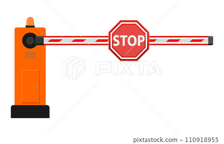 automatic barrier to adjust the movement of cars stock vector illustration automatic barrier to adjust the movement of cars stock vector illustration 110918955