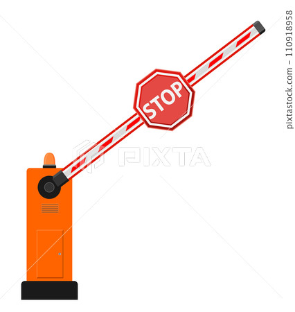 automatic barrier to adjust the movement of cars stock vector illustration automatic barrier to adjust the movement of cars stock vector illustration 110918958
