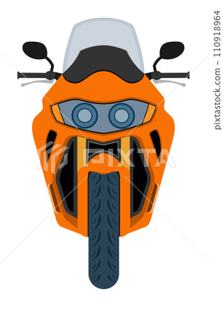 motorbike modern fast sports motorcycle vector illustration 110918964