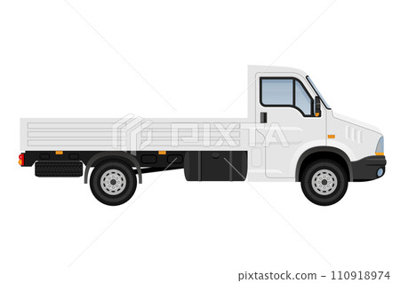 small truck van lorry for transportation of cargo goods stock vector illustration 110918974