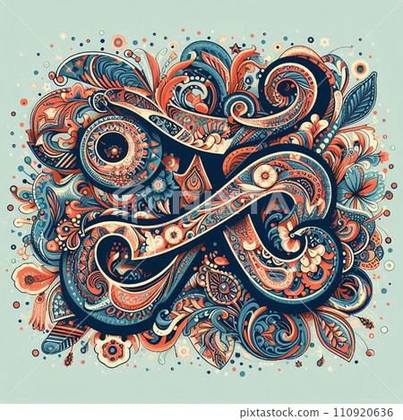 paisley design 110920636